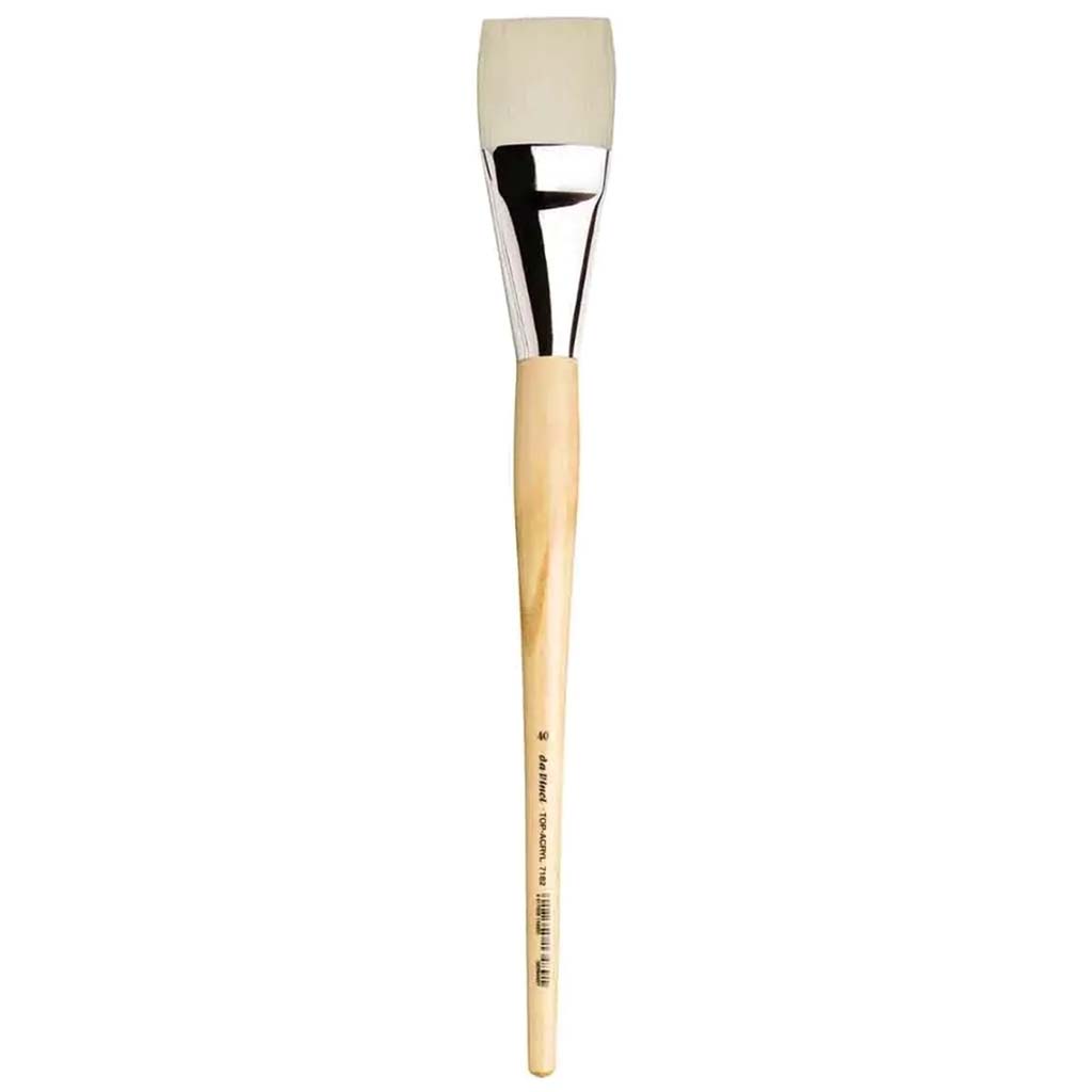 Da Vinci Top Acrylic Synthetic Brush Flat Long Handle Size 40