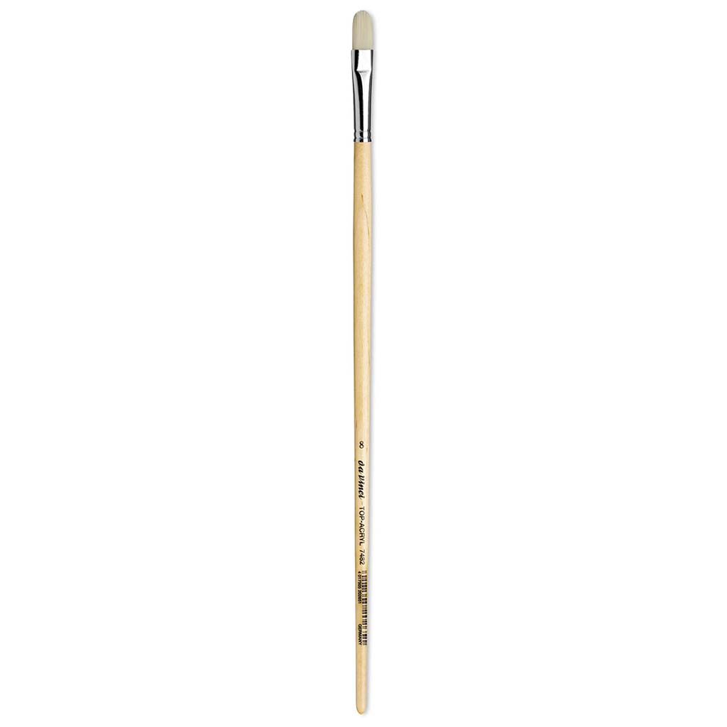 Da Vinci Top Acrylic Synthetic Brush Filbert Long Handle Size 8
