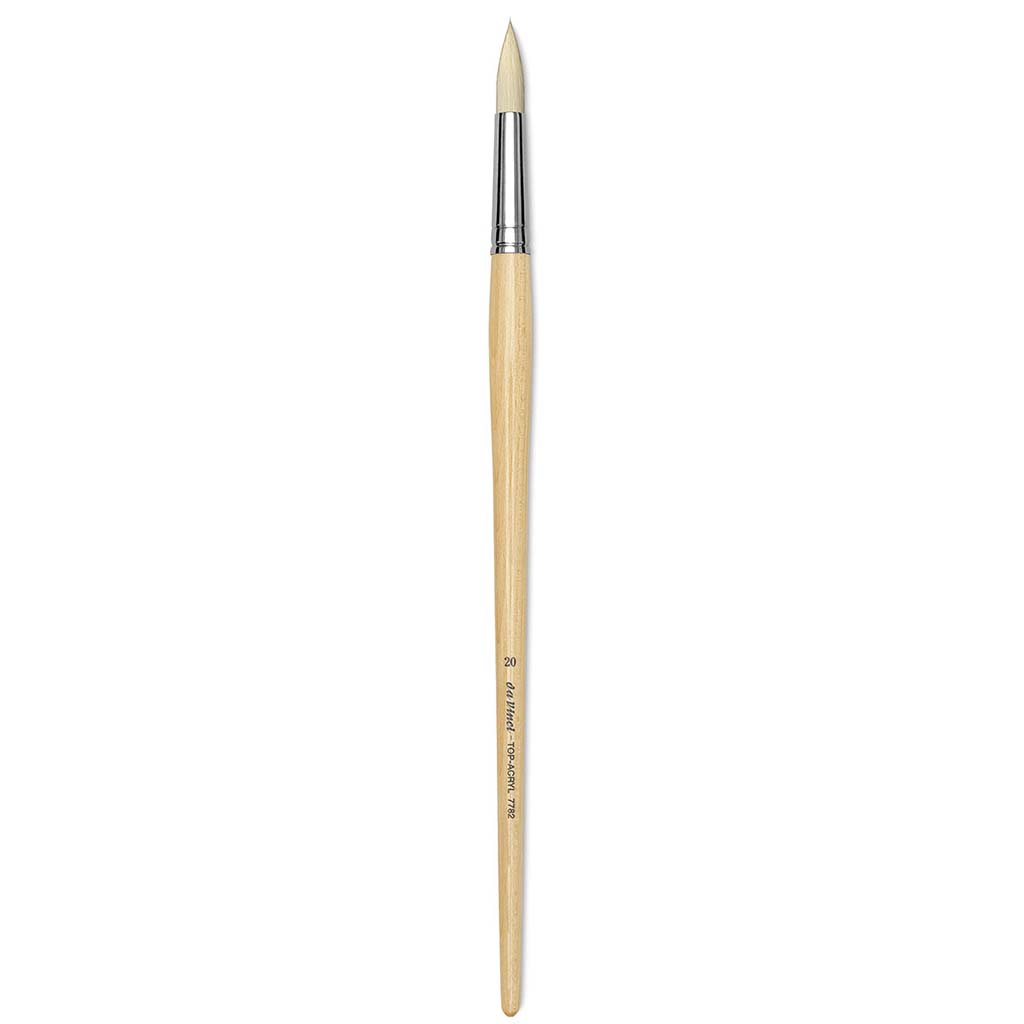 Da Vinci Top Acrylic Synthetic Brush Round Long Handle Size 20