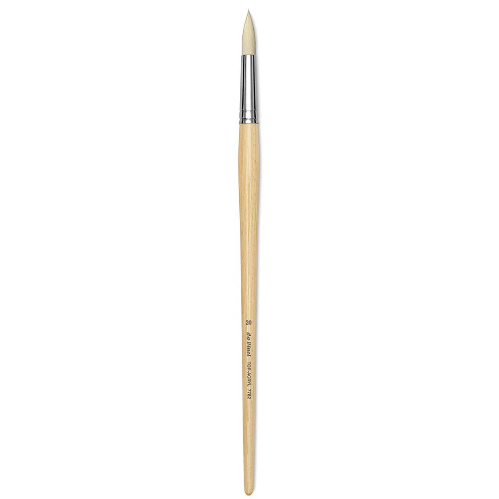 Da Vinci Top Acrylic Synthetic Brush Round Long Handle Size 20