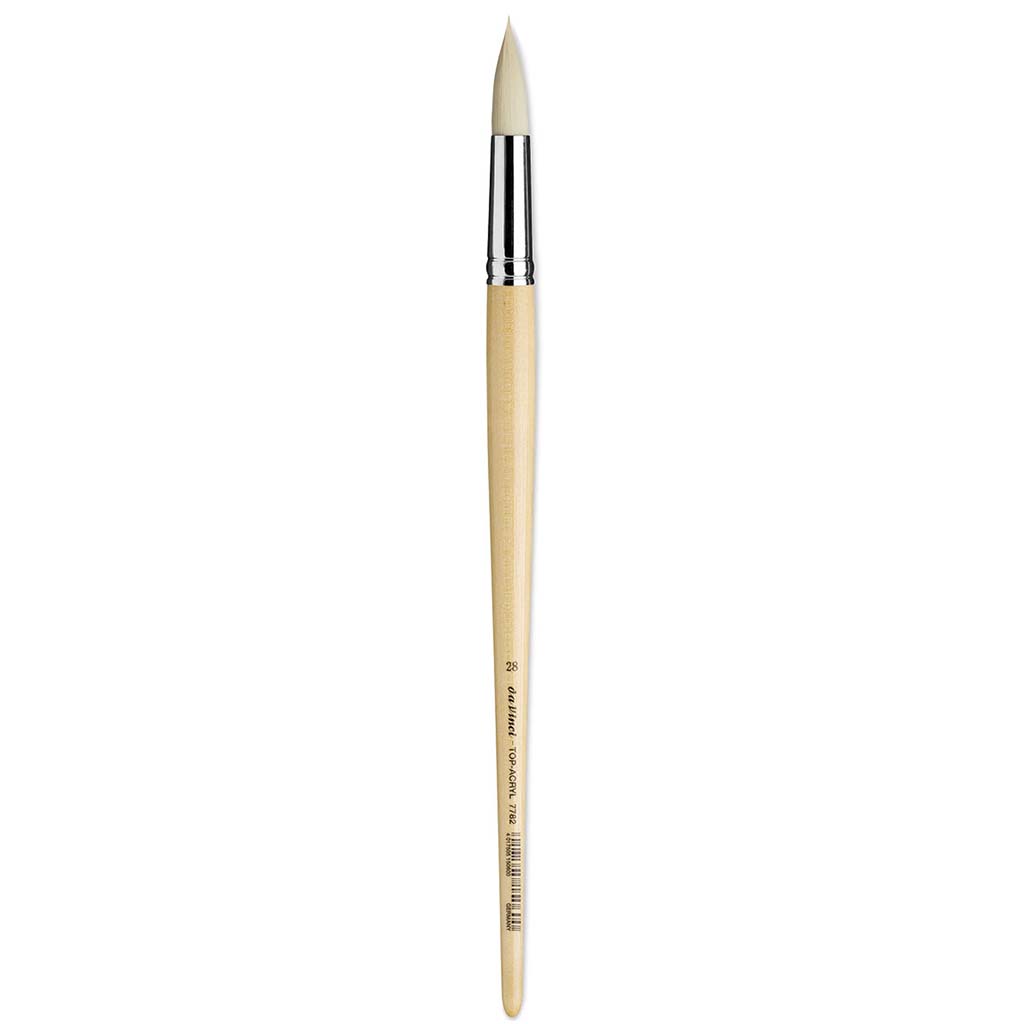 Da Vinci Top Acrylic Synthetic Brush Round Long Handle Size 28