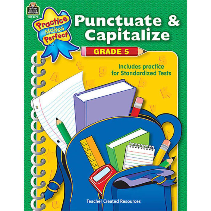 Punctuate & Capitalize Book Grade 5