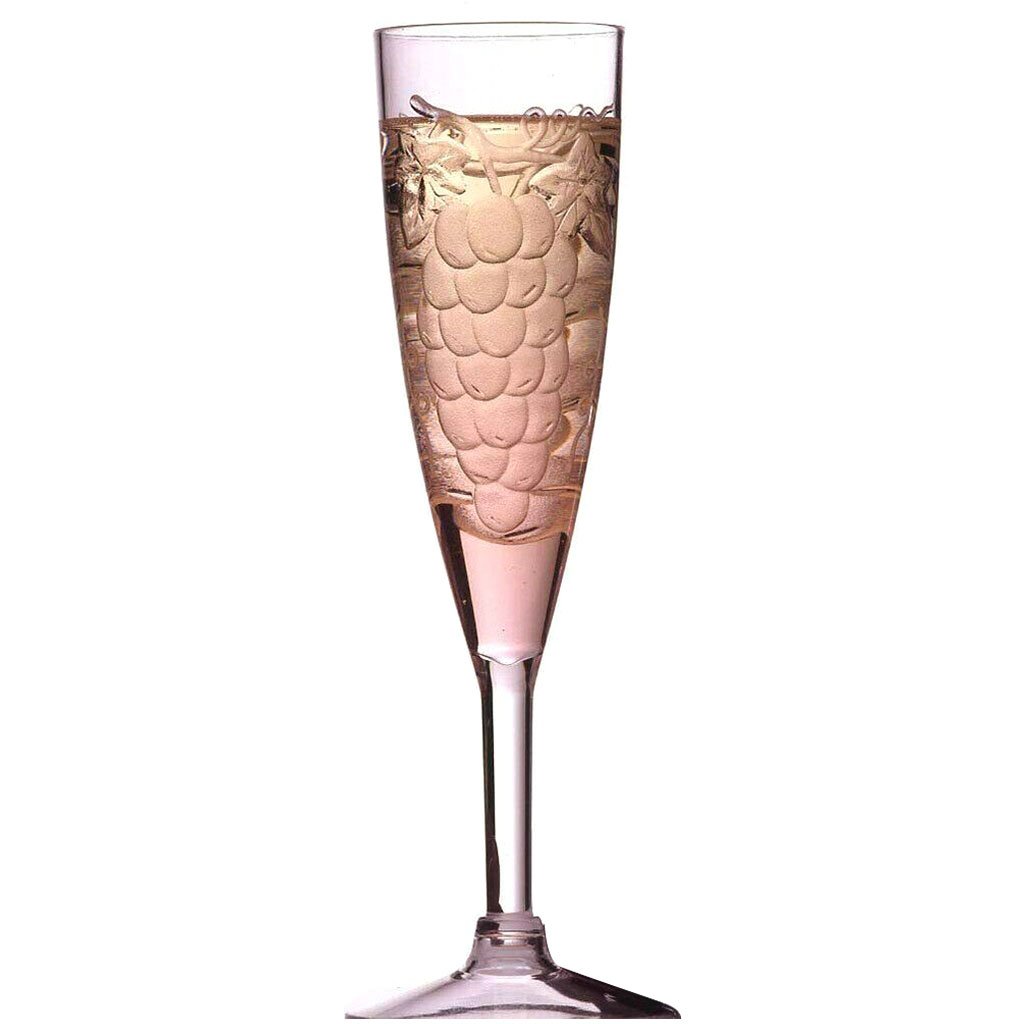 Embossed Grape Acrylic Flute, 6oz