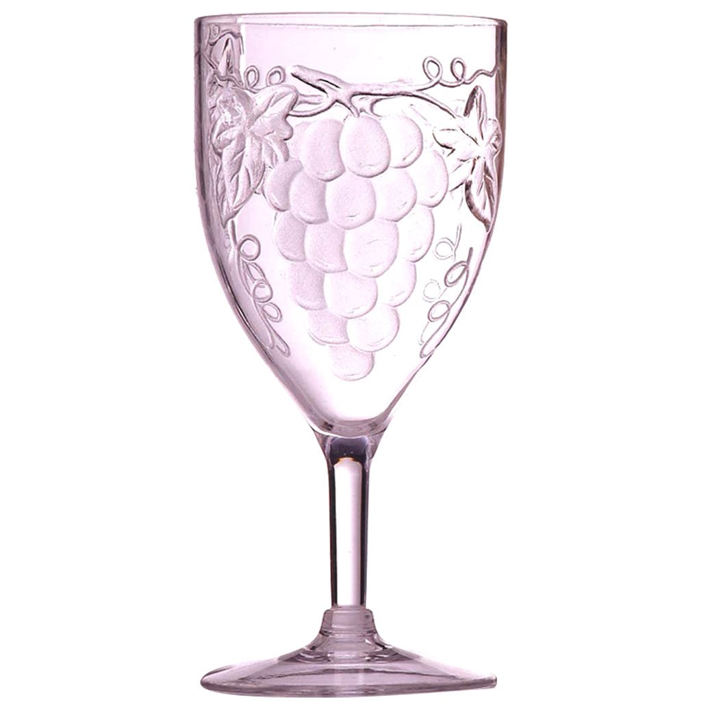 Embossed Grape Acrylic Goblet, 14oz