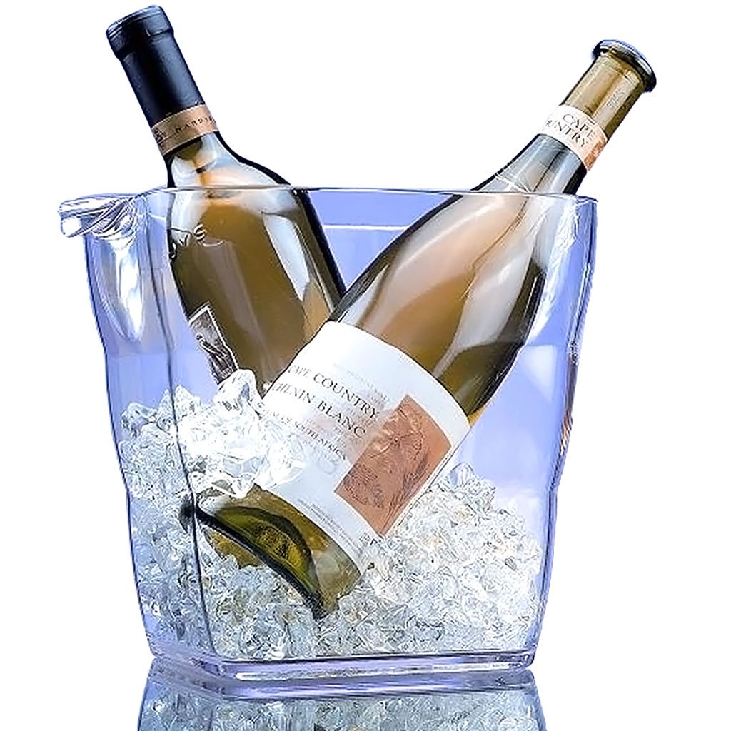 Clear Square Wine Bucket Small