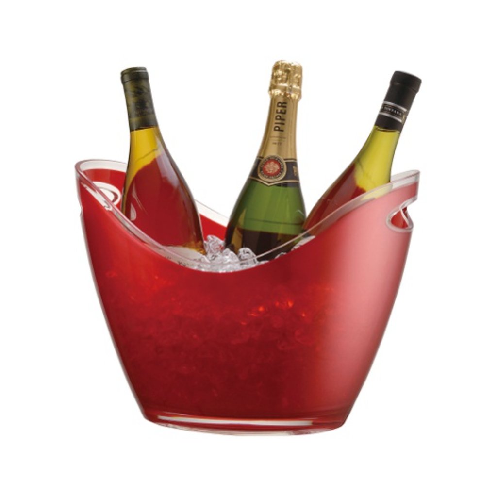 Vino Gondola 4 Bottle Tub, Red