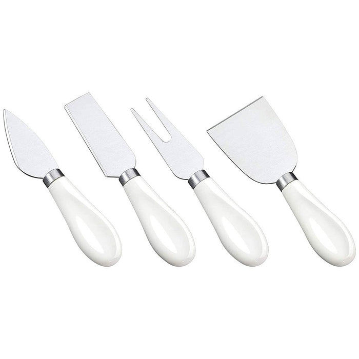 Cheese Knives Ceramic Handle White Set of 4
