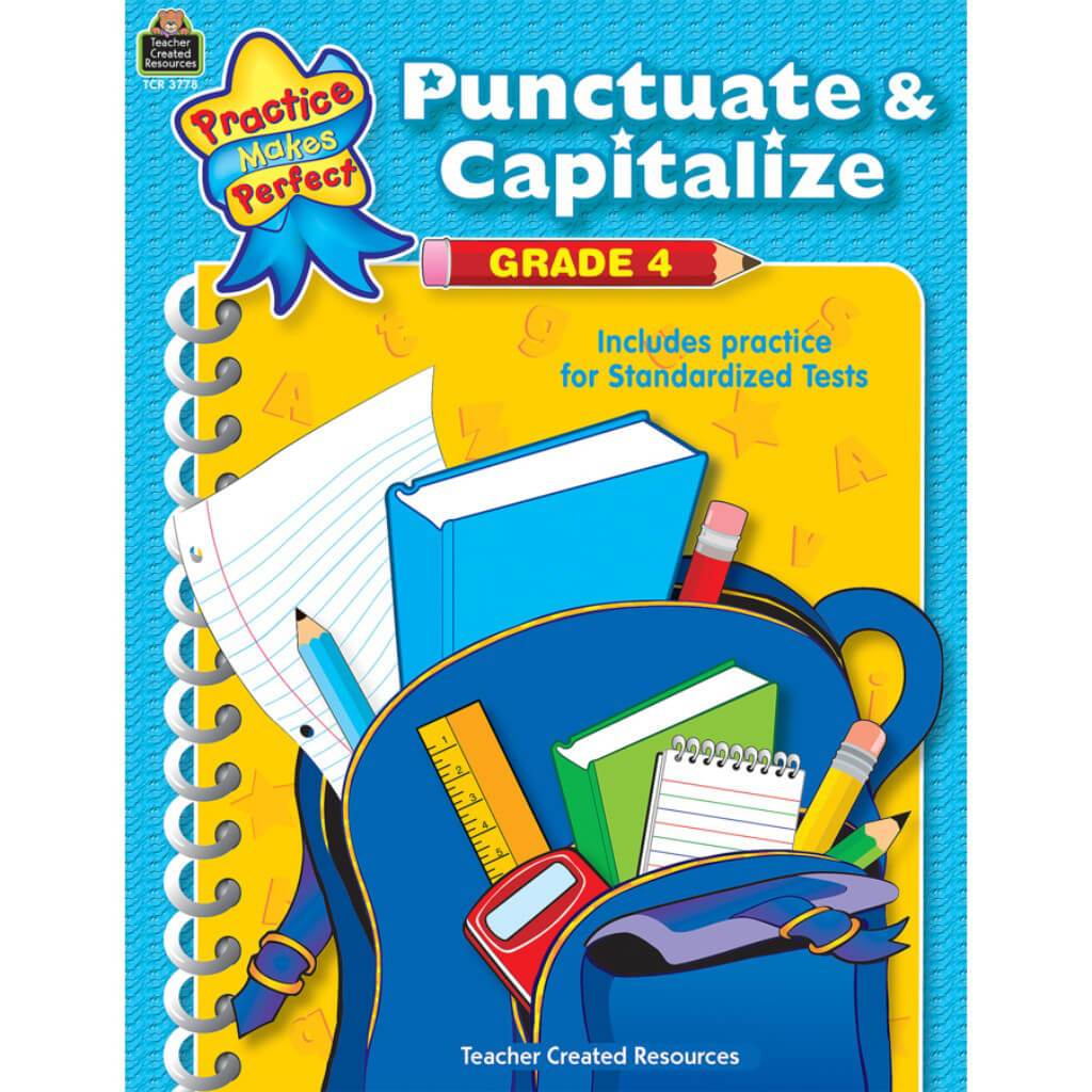 Punctuate &amp; Capitalize Book Grade 4 