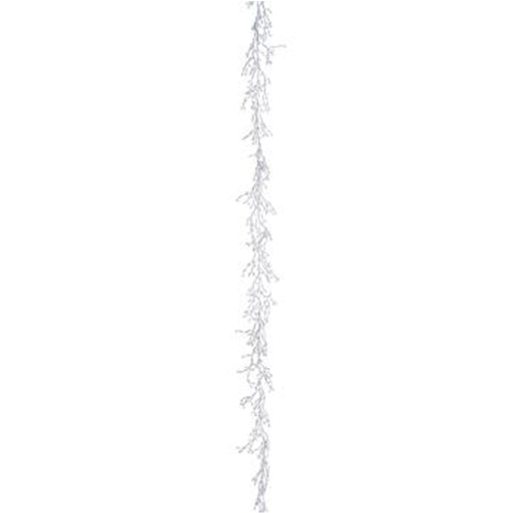 Glittered Plastic Twig Garland White, 70in