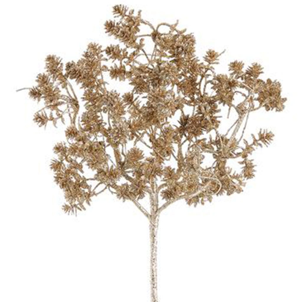 Glittered Sedum Spray 16in, Gold