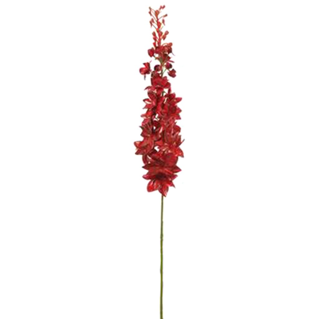 Metallic Delphinium Spray 39in, Red