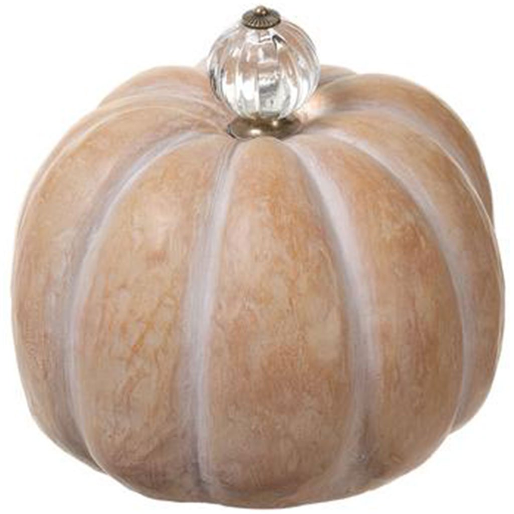 Pumpkin Beige Whitewashed, 7in H x 8in D