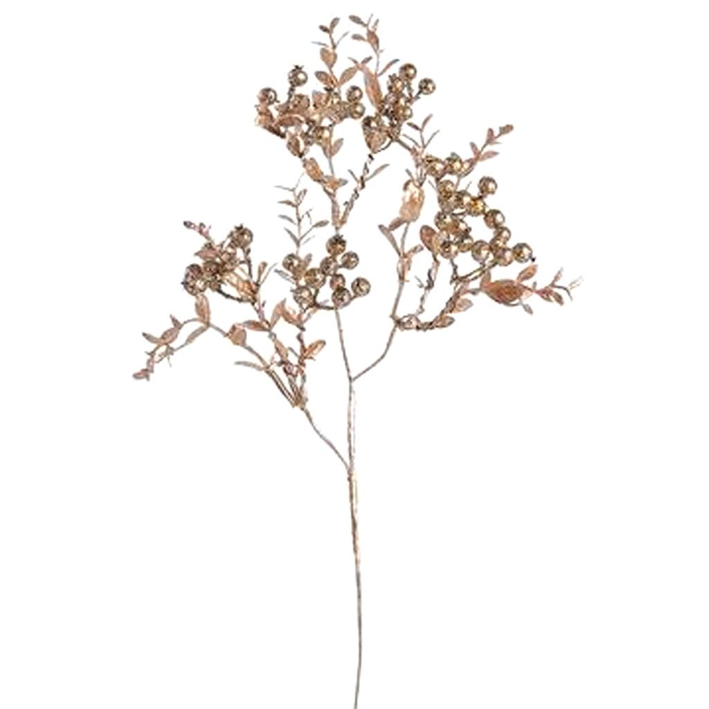 Glittered Bery Spray 17in Gold