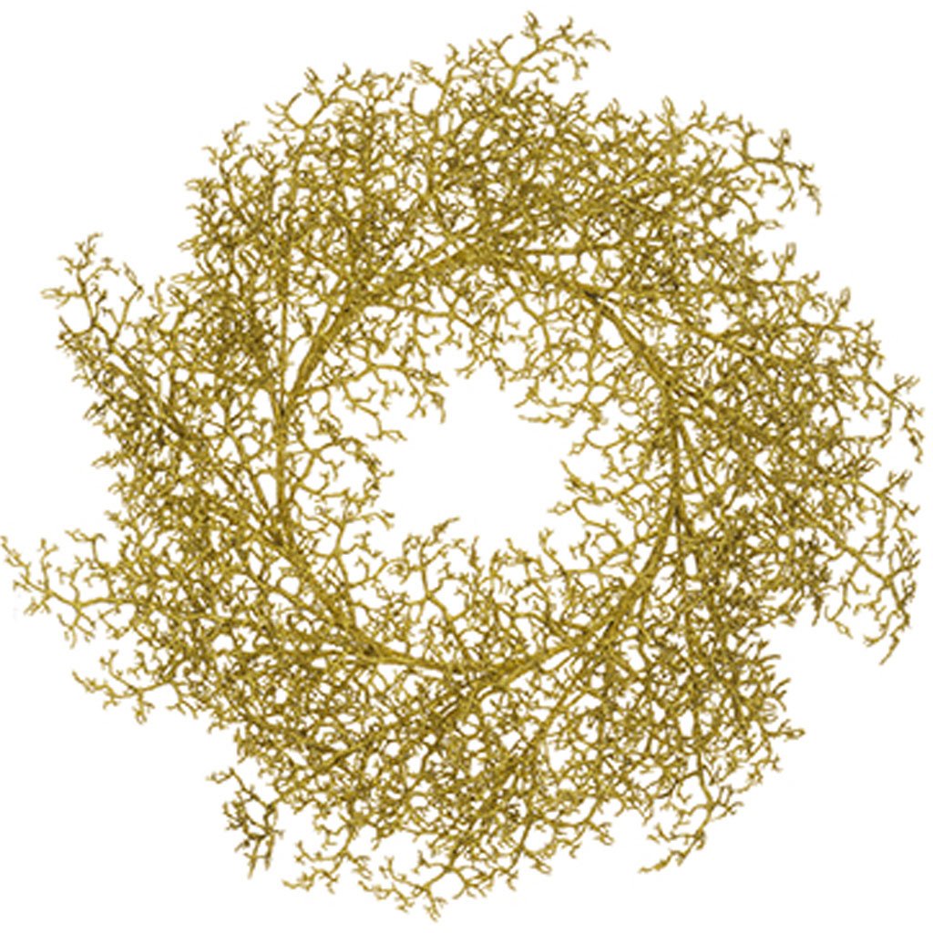 Glitter Plastic Twig Wreath 24in