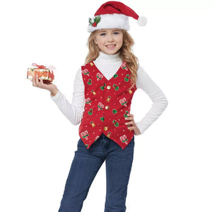 Holiday Vest Red Child Large 10-12