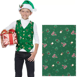 Holiday Vest Green Child Small 6-8