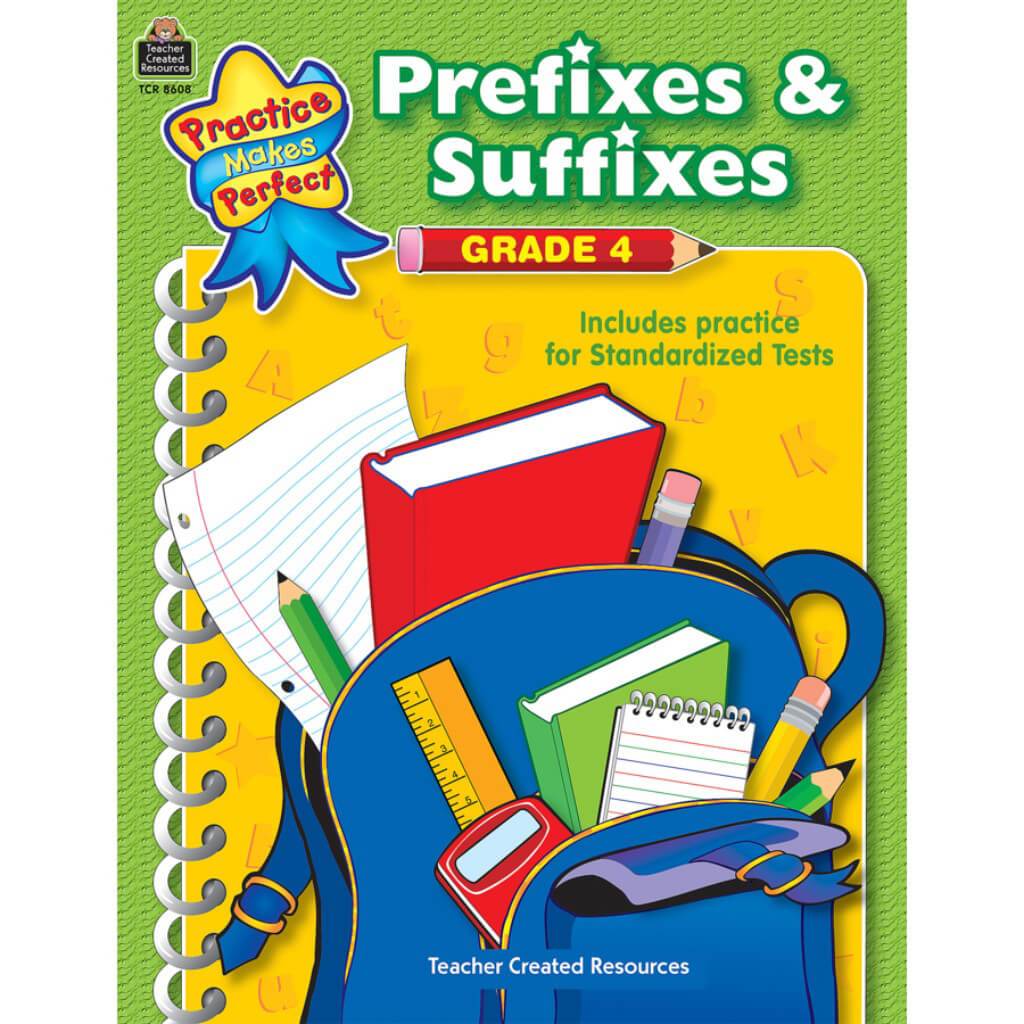 Prefixes &amp; Suffixes Book Grade 4 