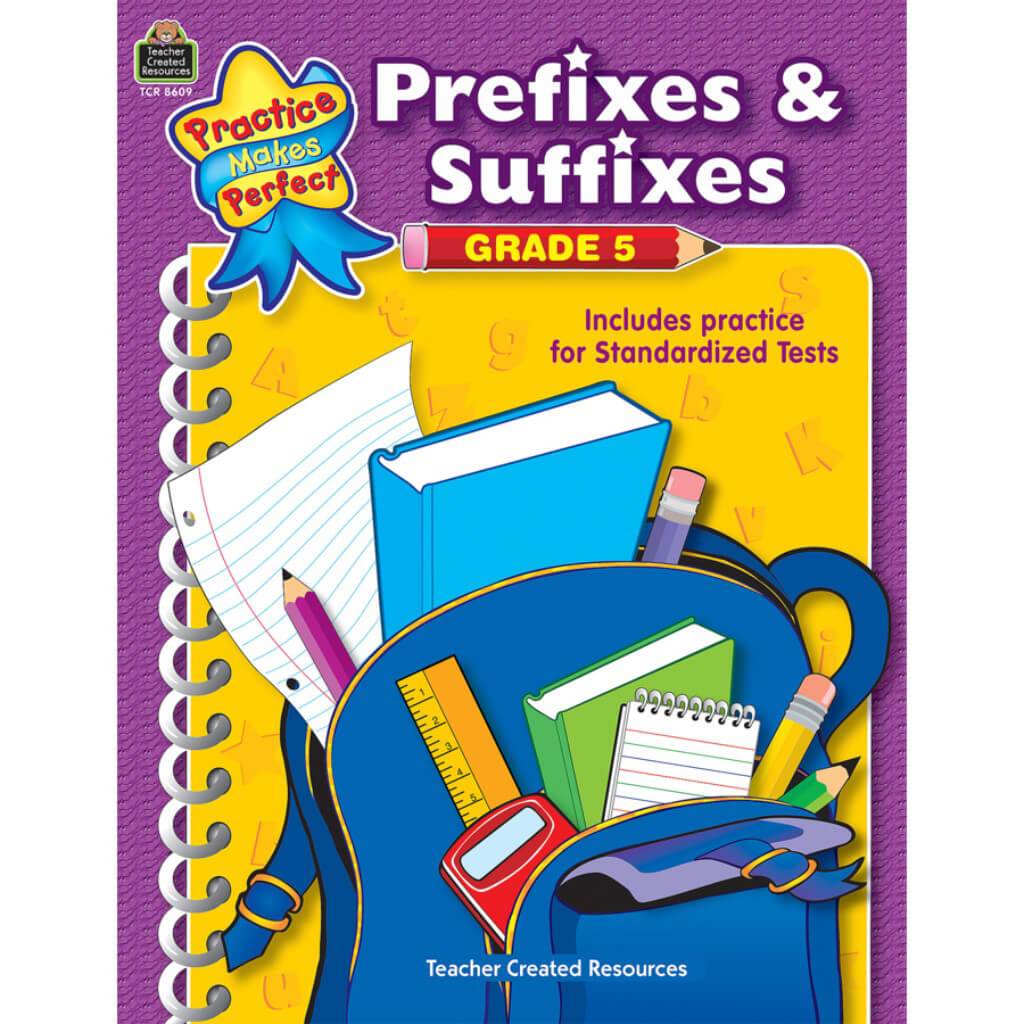 Prefixes &amp; Suffixes Book Grade 5 