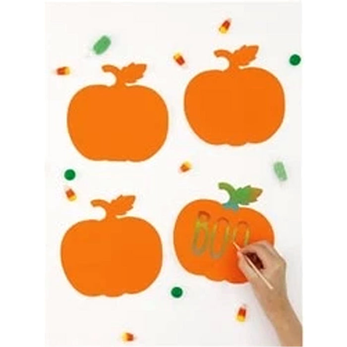 36 Pumpkin Scratch Art