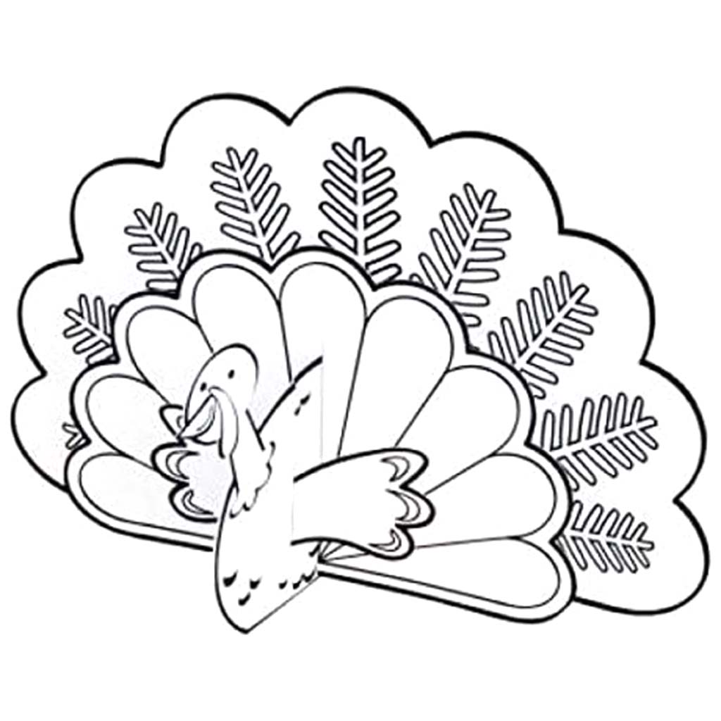 8 Color Your Own Turkey Decoration