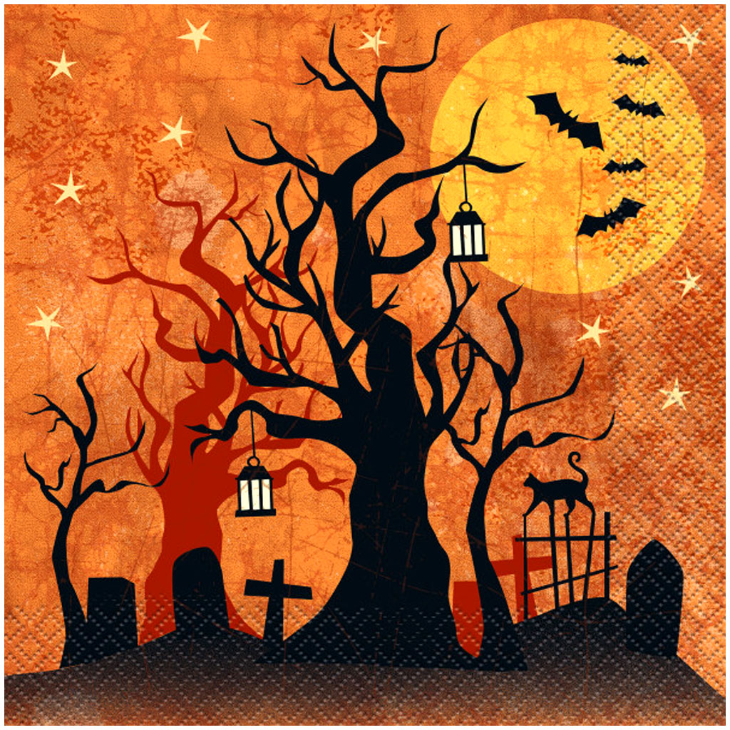 Full Moon Halloween Luncheon Napkins, 16ct