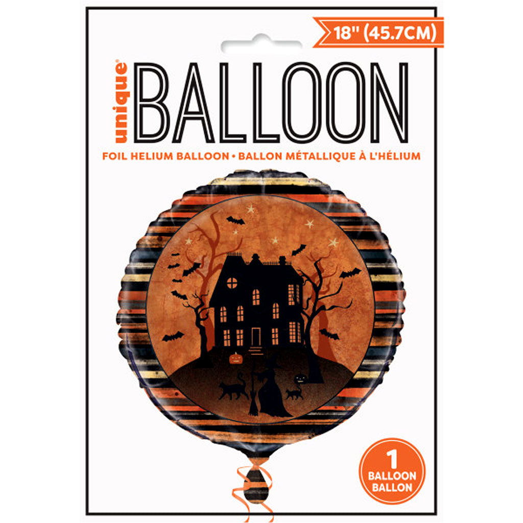 Full Moon Halloween Round Foil Balloon, 18in