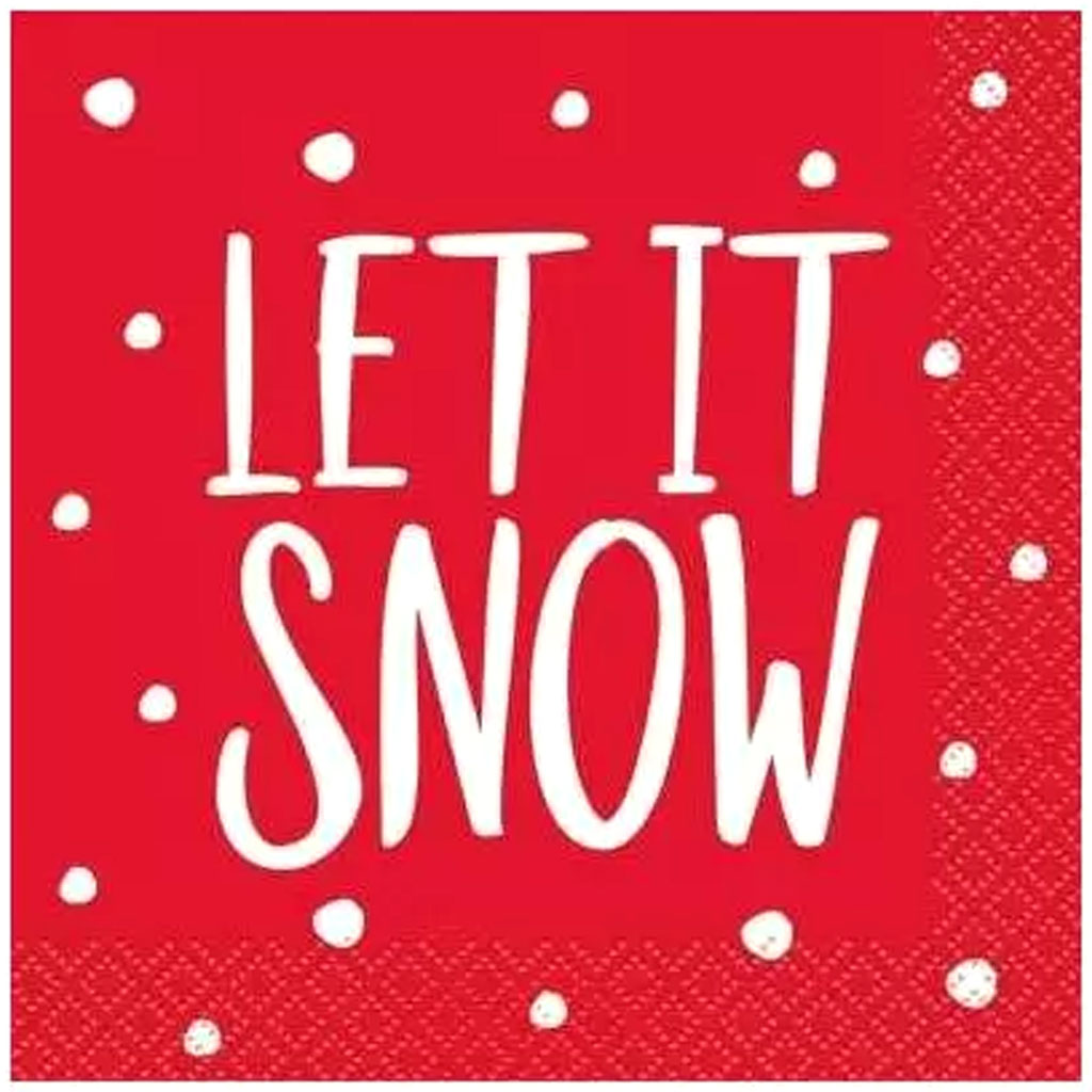 Let It Snow Beverage Napkins, 16ct