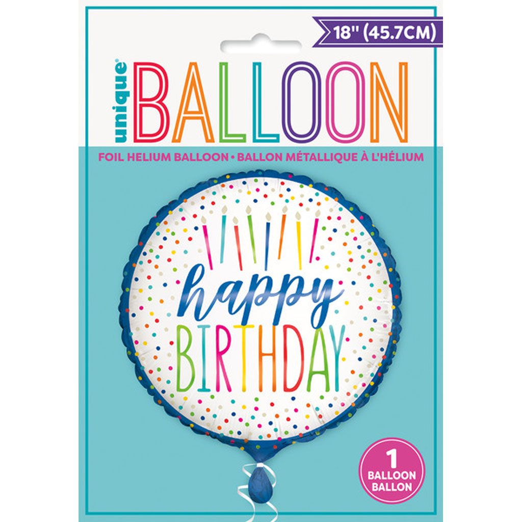 Silver Style Birthday Foil Balloon 18in