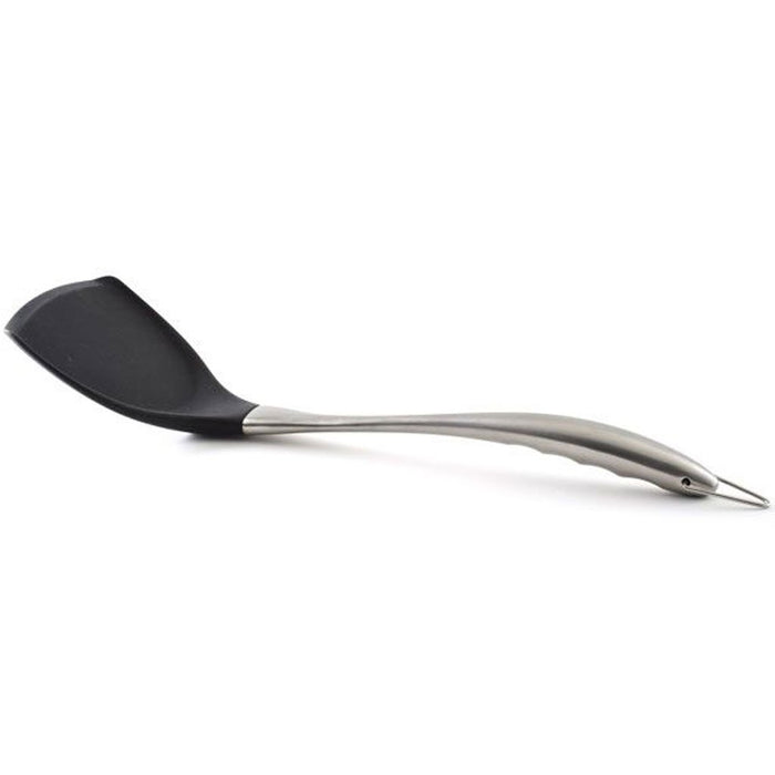 Stainless Steel & Silicone Wide Solid Turner