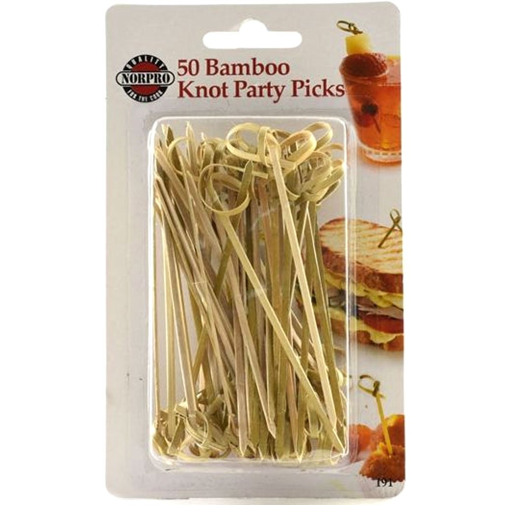 Bamboo Knot Picks 50Pcs