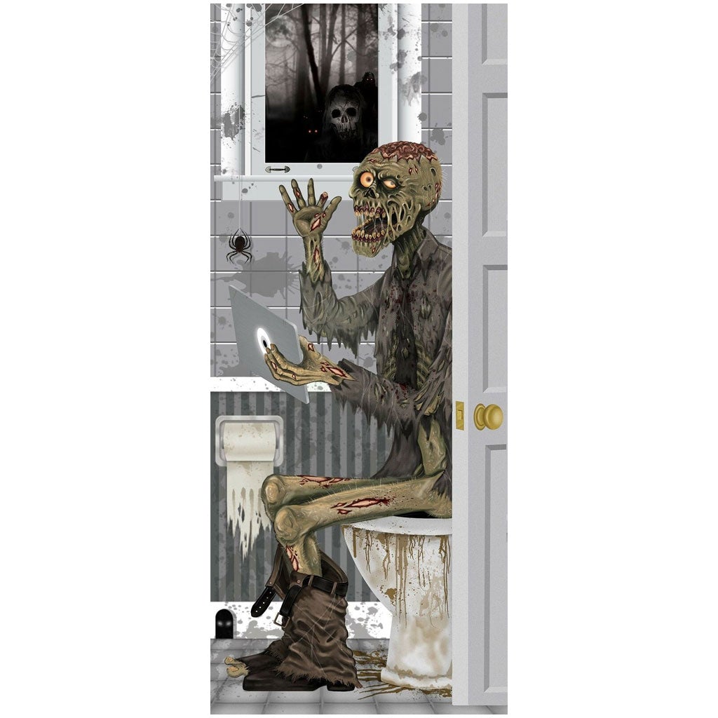 Doorcover 30in x 72in Zombie Toilet
