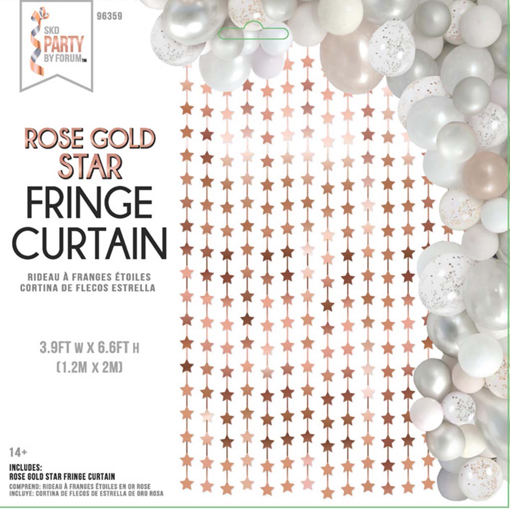 Star Fringe Curtain Rose Gold