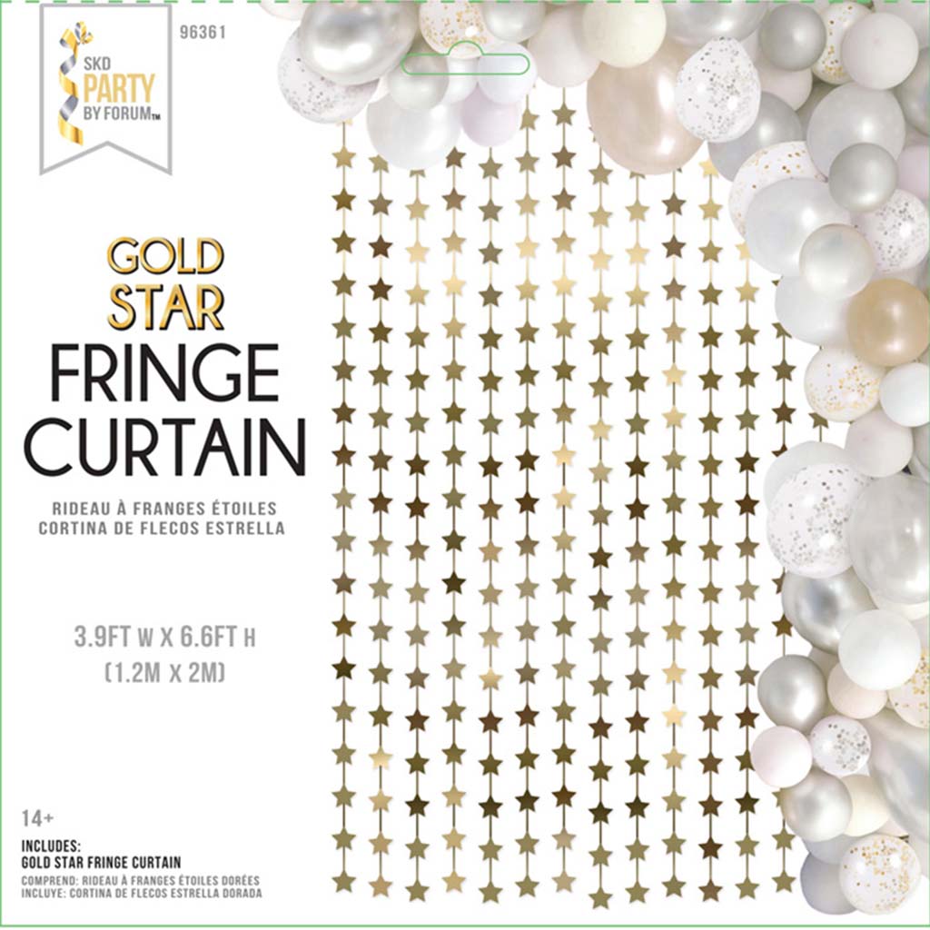 Star Fringe Curtain Gold