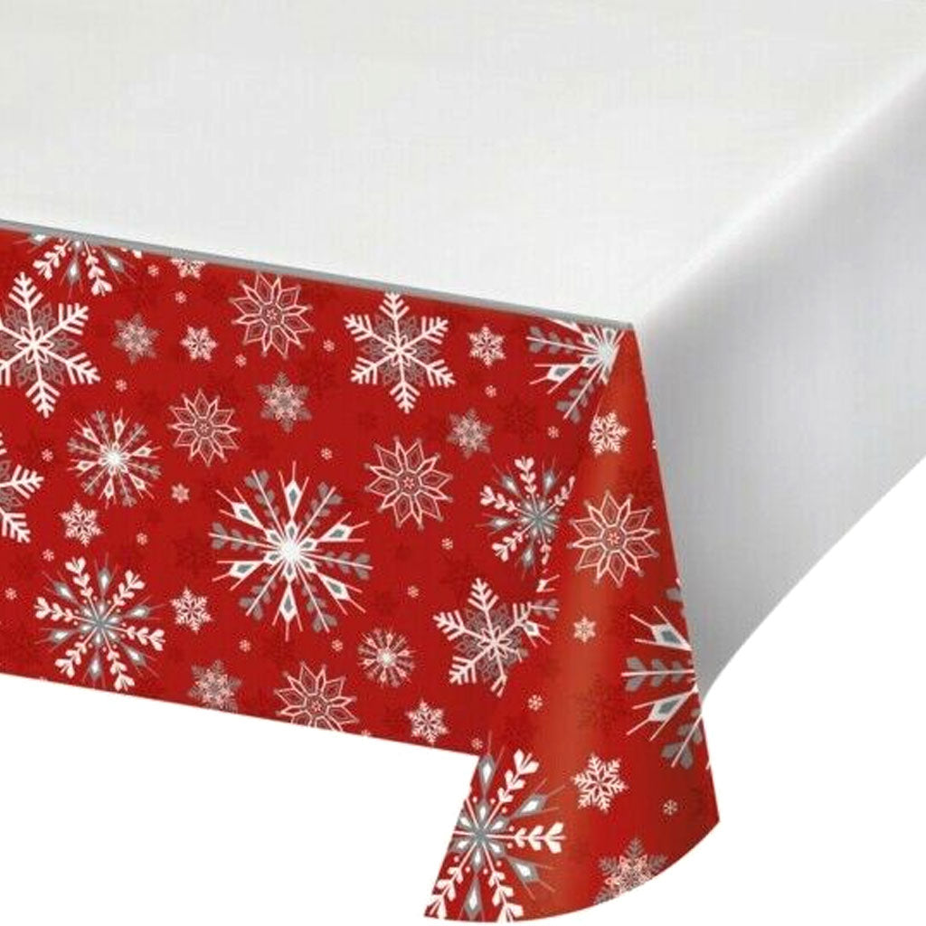 Winter Snowflakes Tablecover, 54in X 102in