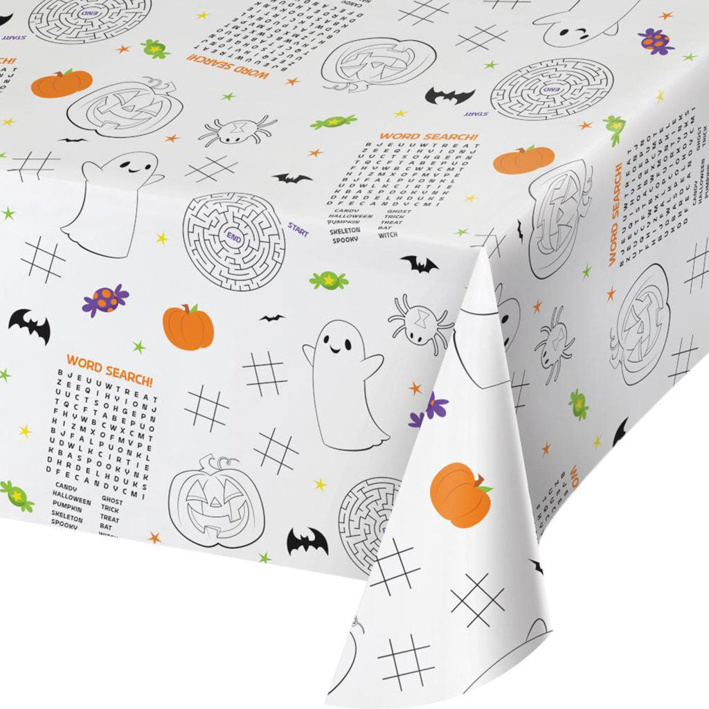 Halloween Activity Tablecover, 54in X 88in