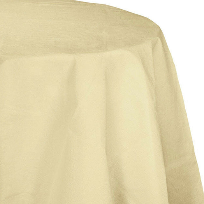 Ivory Round Tablecover, 82in