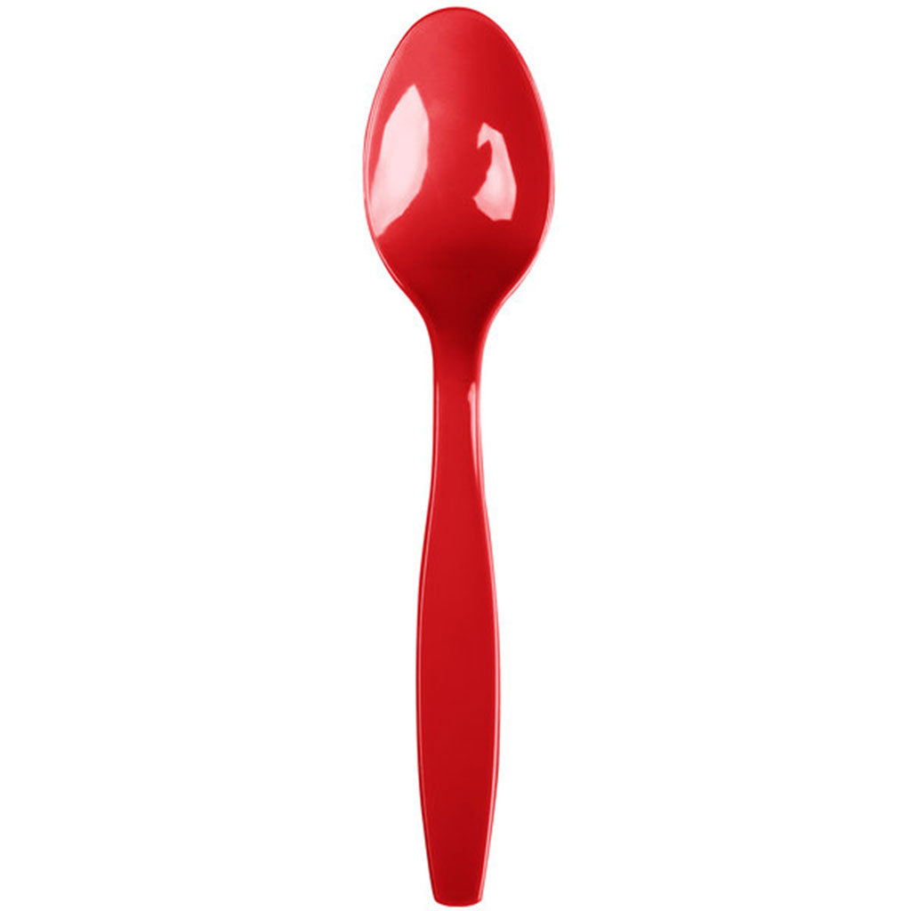 Classic Red Plastic Spoon, 50ct