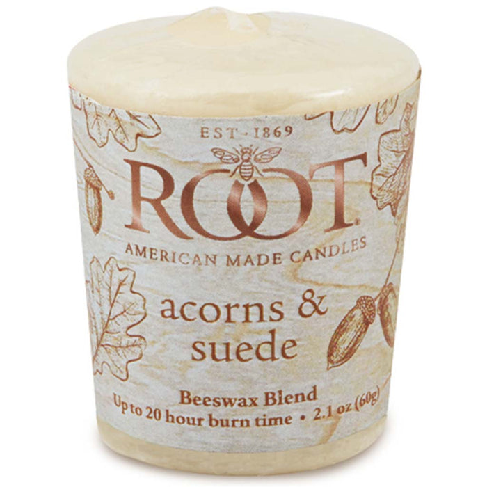 20 Hour Votive Candle Acorns & Suede