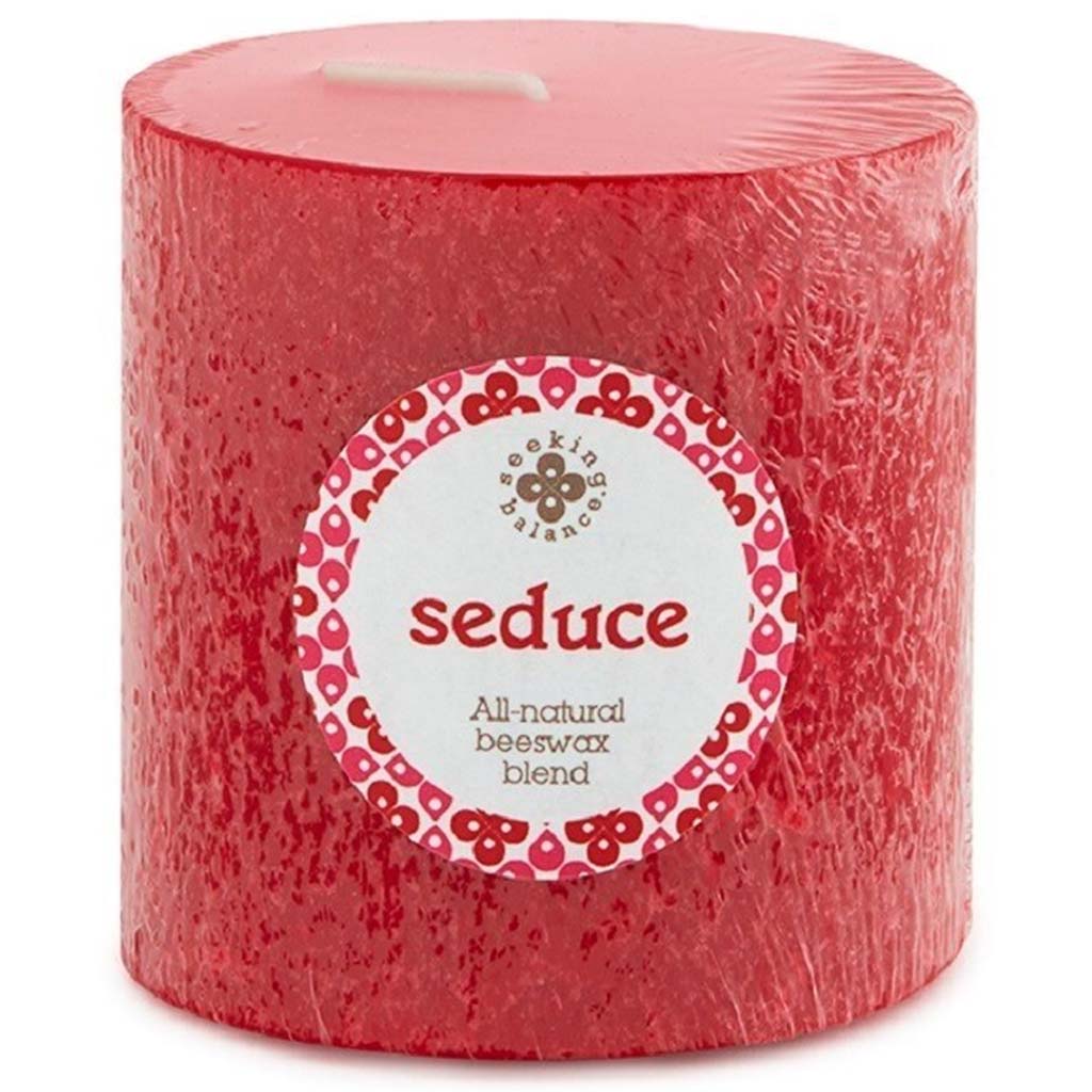 Seeking Balance Pillar Candle Seduce, 3in x 3in