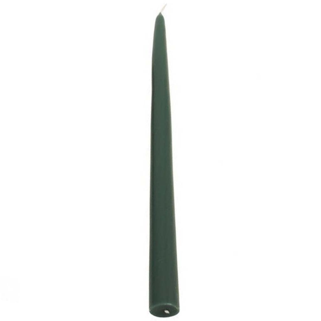 Taper Candle Dark Green, 12in