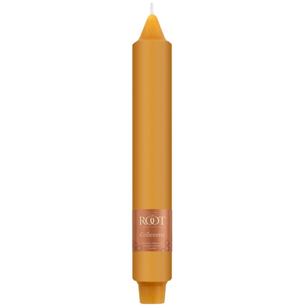 Smooth Collenette Taper Candle Butterscotch, 9in