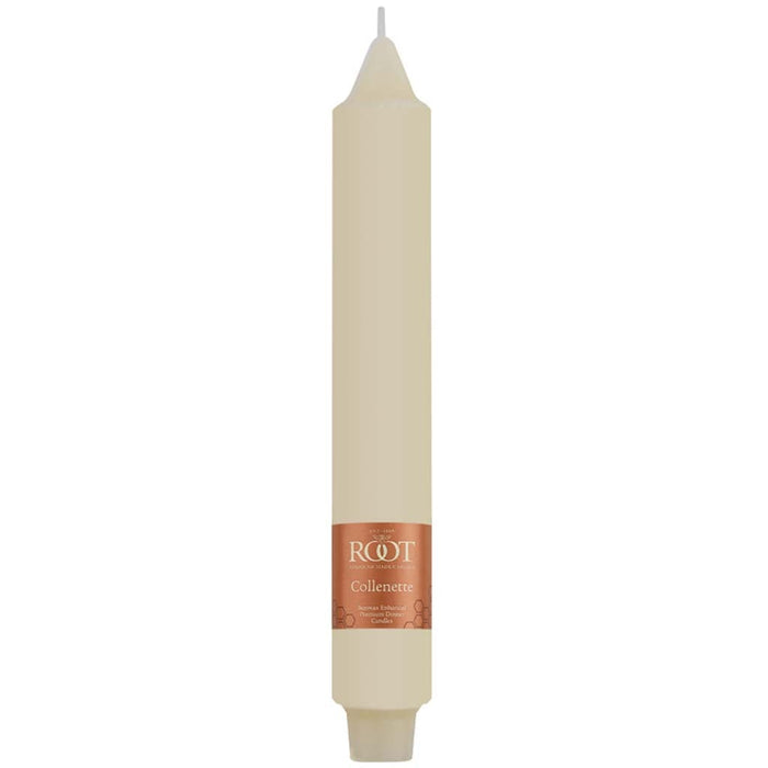 Smooth Collenette Taper Candle Ivory, 9in