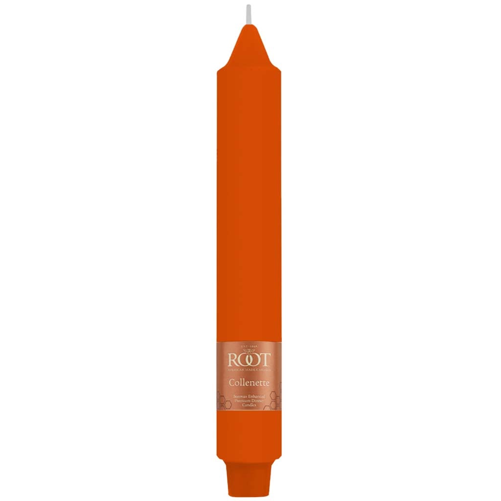 Smooth Collenette Taper Candle Pumpkin, 9in