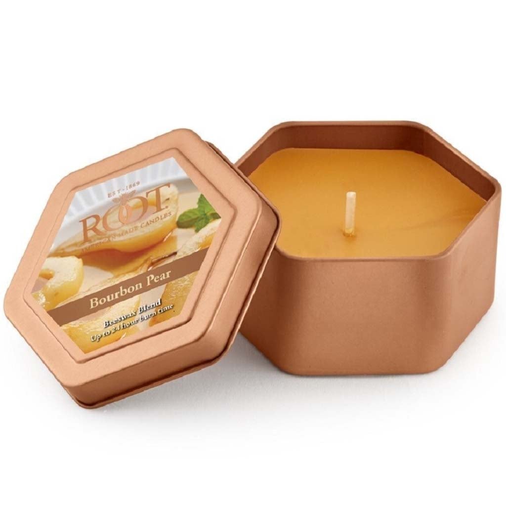 Traveler Tin Candle Bourbon Pear