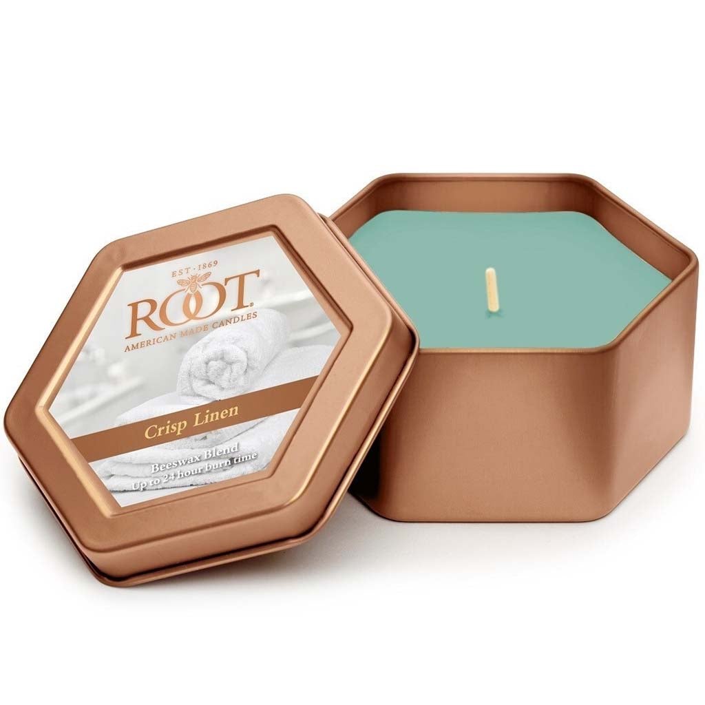 Traveler Tin Candle Crisp Linen Sky