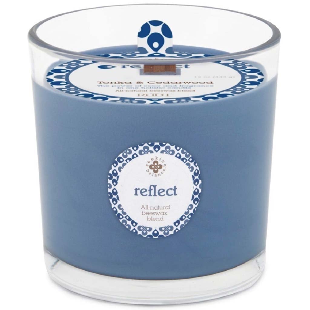 Seeking Balance Spa Candle Tonka &amp; Cedarwood - Reflect, 12oz