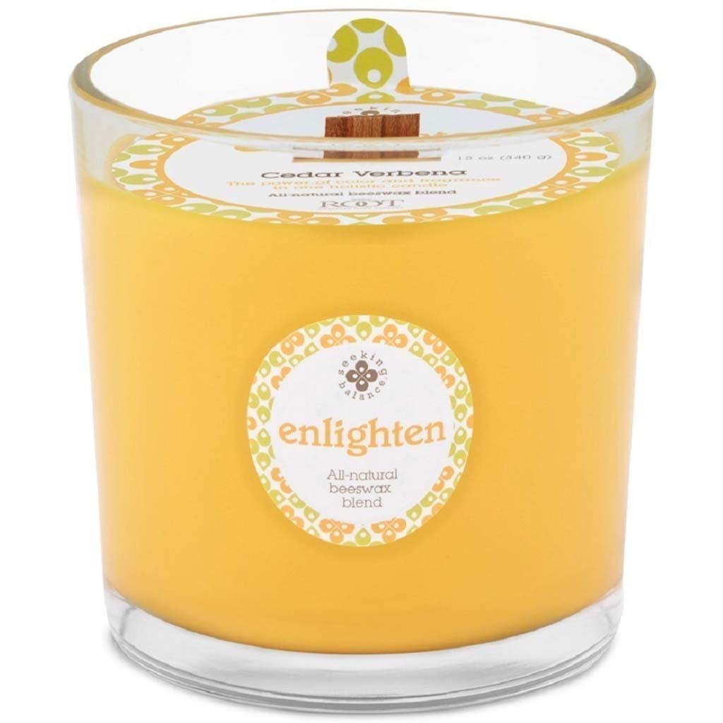 Seeking Balance Spa Candle Cedar Verbena - Enlighten, 12oz