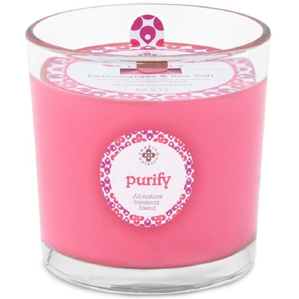 Seeking Balance Spa Candle Lemongrass &amp; Sea Salt - Purify, 12oz