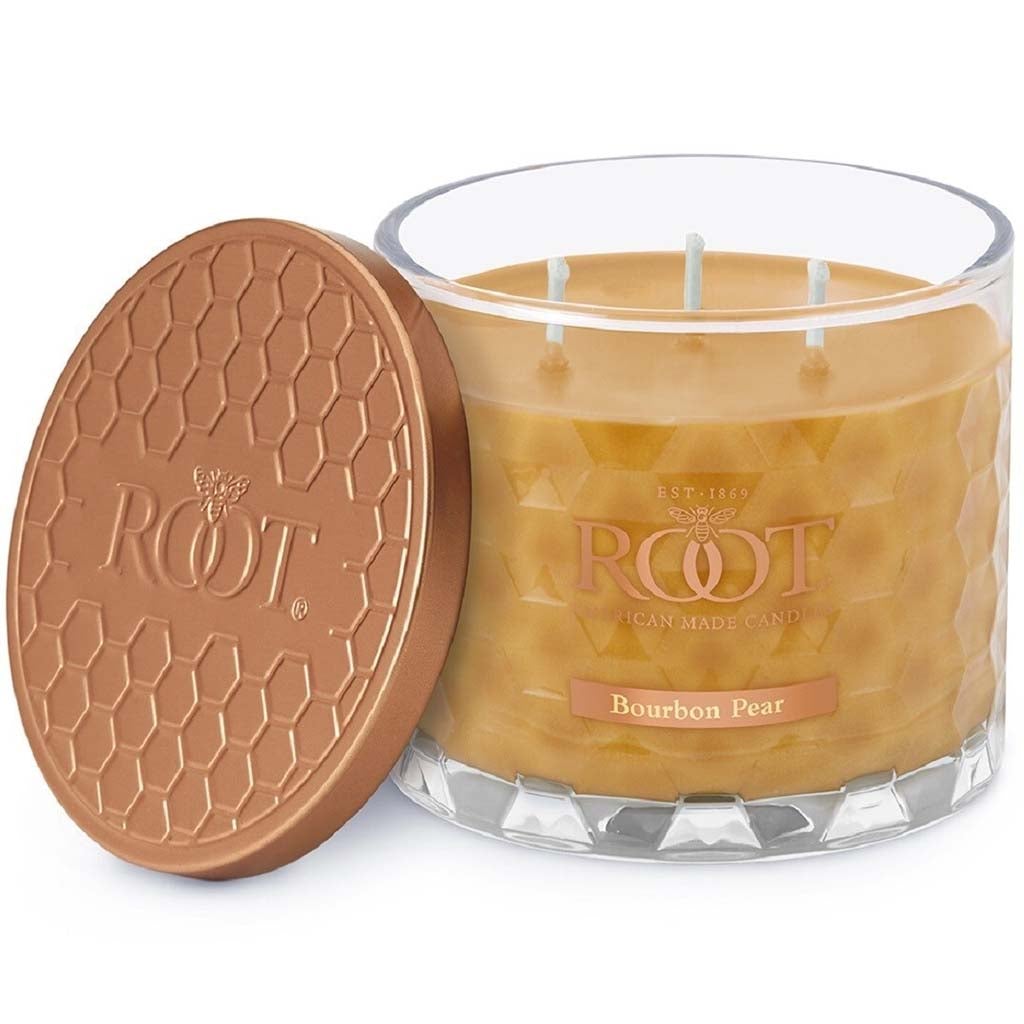 Honeycomb Candle Jar Bourbon Pear