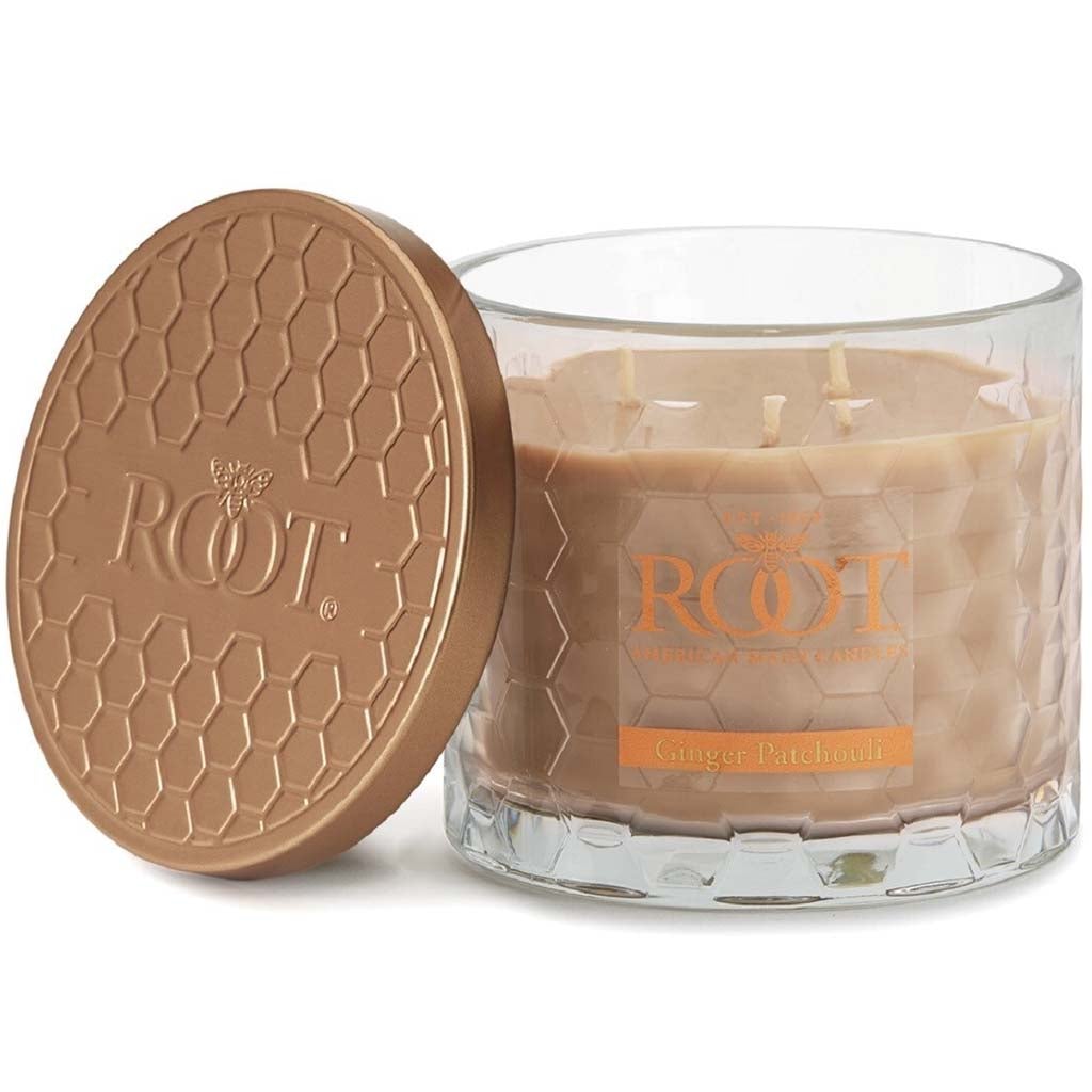 Honeycomb Candle Jar Ginger Patchouli, 12oz